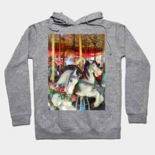 Carnival Midway - Little Boy on Carousel Hoodie